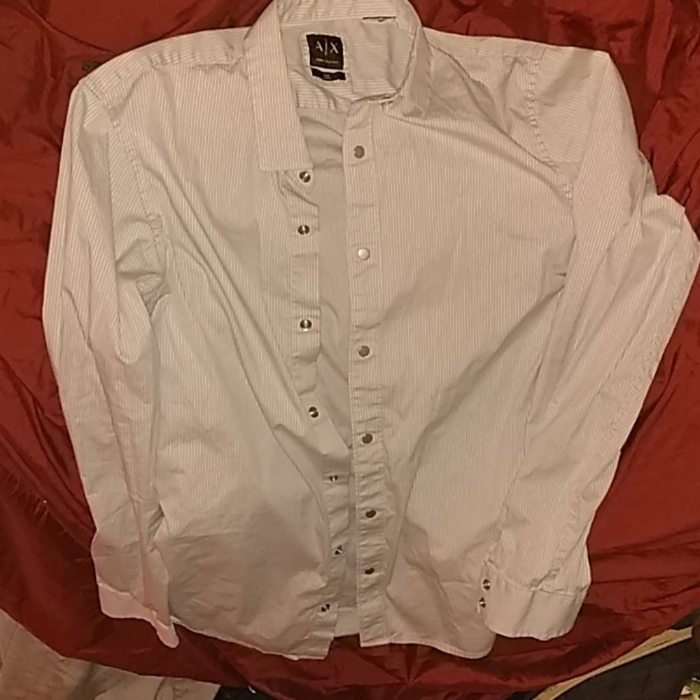 Armani exchange snap button down shirt